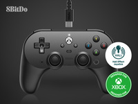 Control de Juego con Cable 8BitDo Pro 2 Oficialmente Licenciado, Joystick con Efecto Hall y Motor de Vibración para Series X/S/One/PC
