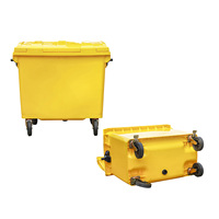 Poubelle extérieure en HDPE 120l 240L Hall d'hôtel Aéroport École Hôpital Poubelle extérieure en plastique à pédale