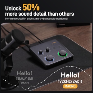 Lite Audio Interface Recording Podcasting Live Streaming Gain Control Phantom Power Direct Monitor Volume Control - Product Image 3