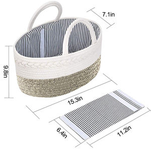 Étanche feutre bébé <span class=keywords><strong>Table</strong></span> à <span class=keywords><strong>langer</strong></span> organisateur Portable pépinière stockage couches Caddy panier à la mode bébé fille/garçon à <span class=keywords><strong>langer</strong></span> - Product Image 4