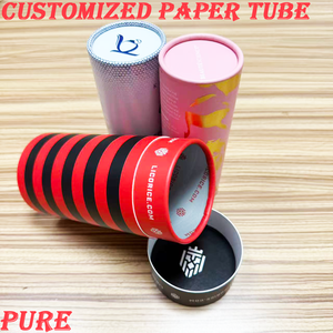 Empaque de Tubo Cilíndrico de Papel Kraft con Impresión CMYK, Personalizado, Ecológico, Reciclable, Biodegradable, con Estampado en Caliente - Product Image 3