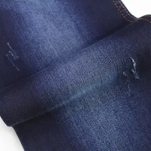 Hot Mercerizzato Cotone Poliestere Spandex Tessuto Denim Con anello di filato centro-filato