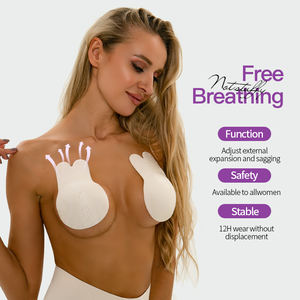 Kaninchen ohrform Unsichtbarer Silikon-BH-Stick Weiblich Atmungsaktiv Anti-Durchhängen Sammeln Sie die Brust stütze - Product Image 2