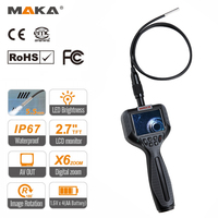 Caméra endoscopique industrielle MAKA HD étanche avec lumière LED pour l'inspection des tuyaux et des voitures