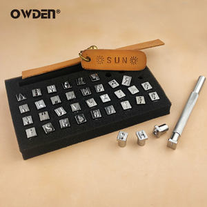 Ensemble professionnel d'outils de passe-temps en cuir 37 pièces OWDEN usine lettres d'estampage de l'alphabet pour l'artisanat du cuir estampage de lettres de numéro - Product Image 2