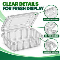 Boîtes à fruits jetables écologiques en PET recyclé transparent – Emballage alimentaire personnalisable