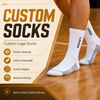 Chaussettes de sport mi-mollet personnalisables avec logo, respirantes en maille, pour la course, unisexe, tricotées, pour le basketball