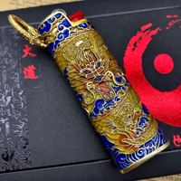 Véritable Usine Vente en Gros de Dragon Lumineux en Émail pour Briquet J3 Boîtier Jetable en Métal Plaqué Or Plaqué Argent