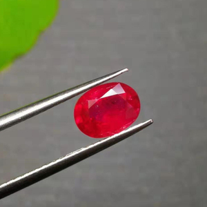 Đá Quý Quý Quý Quý Hiếm Tự Nhiên Trang Sức Hình Bầu Dục 1.29ct Pigeon Máu Đỏ Burma Ruby - Product Image 2