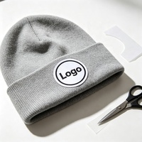 Bonnet d'hiver extérieur 100 % acrylique pour adulte, respirant, imperméable, avec revers tricoté, personnalisable avec logo par transfert thermique