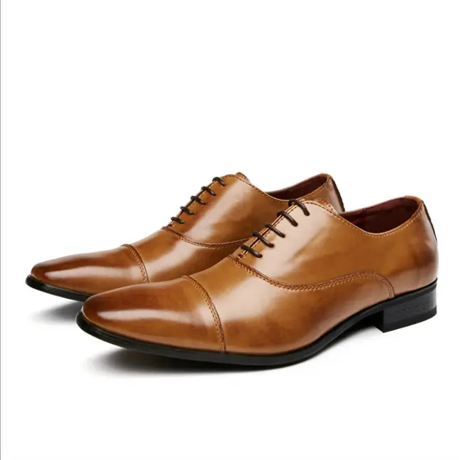 2022 Paire De Chaussures Homme en Cuir New Leather Shoes Men's Fashion Shoes Pointed Toe Business Dress Men's Shoes Lederschuhe