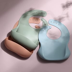 Impresión Bpa Free Soft Feeding Custom Baberos De Chupete Manga larga Niños Silicona Babero impermeable Silicona Baby Bib Set - Product Image 2