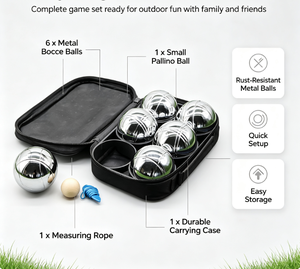 AOBON Juego <span class=keywords><strong>de</strong></span> <span class=keywords><strong>Petanca</strong></span> Familiar para Niños, Juego <span class=keywords><strong>de</strong></span> Bochas con Bolas <span class=keywords><strong>de</strong></span> Acero Duraderas <span class=keywords><strong>de</strong></span> 73 mm, para Jardín, Césped, Playa, Escuela, Actividades al Aire Libre, con <span class=keywords><strong>Bolsa</strong></span> <span class=keywords><strong>de</strong></span> Transporte - Product Image 3