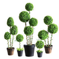 Grote binnenhuis-tuin kunstmatige topiary moderne plastic grasbal bonsai dichte Milaan groene decoratieve bloem voor de woonkamer