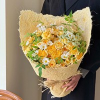 Papier d'emballage floral en chanvre à bords effilochés, papier d'emballage texturé doux pour la décoration de bouquets de fleurs