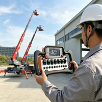 Télécommande radio industrielle personnalisée pour grue araignée sur chenilles, plateforme de travail aérien, télécommande multi-joysticks avec écran