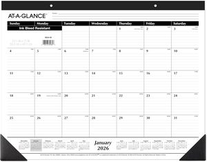 Calendrier de bureau 2026, mensuel, format bloc de bureau, 21-3/4" x 17", <span class=keywords><strong>grand</strong></span> format, blocs lignés - Product Image 5