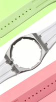 Nouveauté, bracelet de montre en silicone imperméable de haute qualité, boîtier en acier inoxydable, compatible avec la montre de poche pour Swatchxap