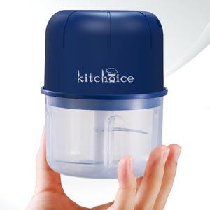 Kitchoice <b>Mini</b> Electric Garlic Grinder 200Ml <b>Portable</b> Food Processor Bpa Free <b>Blender</b> For Kitchen Use - Product Image 1