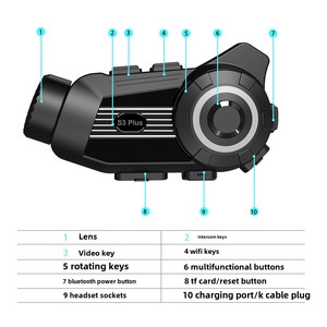 Motocicleta S3 Plus Nueva con Batería de Larga Duración, Cámara HD 2K y Función de Compartir Música - Product Image 2