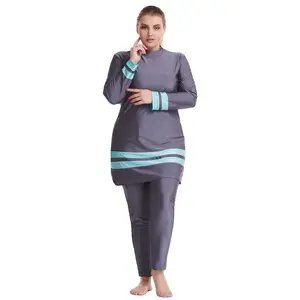 Factory Price Plus Size Full covered Islamic Muslim Womens Swimwear Modest Swimsuit with head cover