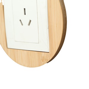 Creative Switch Cover <b>Wall</b> <b>Sticker</b> Beech Wood Irregular Shape Decorative Frame <b>For</b> Living Room Minimalist Design - Product Image 2