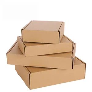 Kunden spezifische recycelte Wellpappe Versand verpackung Benutzer definierte Kraftpapier-Mailboxen mit Logo