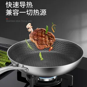 Hot Seller Hybrid Cookware Reusable Ceramic Coating Cooking Pans Eco-friendly Honeycomb Non-stick Frying Pan