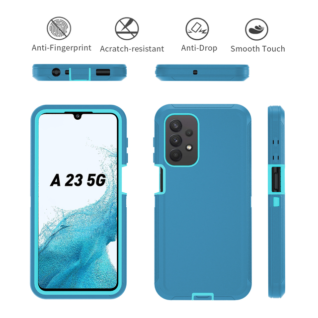 Heavy Duty Shockproof Soft TPU+Hard PC Phone Case for Samsung A23 Phone Covers for Galaxy A23