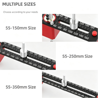 Gabarit de perçage circulaire réglable pour le bois, 55-350 mm, pour panneaux de gypse et alvéolaires