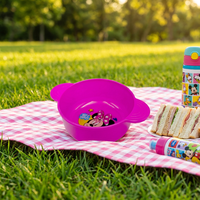 Bol en plastique personnalisé pour enfants, style américain, sans BPA, portable, pour des repas sains à la maison