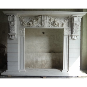 Wholesale White Simple Arch Style Greek Figures Marble <strong>Large</strong> Size Poressional Carved <strong>Fireplace</strong> <strong>Mantel</strong> Frame Price - Product Image 5