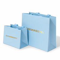 Sacs shopping en papier de luxe personnalisés avec logo en feuille d'or, vente en gros, emballages cadeaux pour cosmétiques et bijoux
