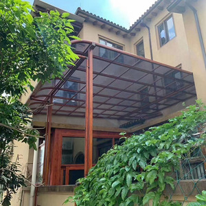 Ngoài Trời Khung Nhôm Tán Với Polycarbonate Mái Cửa Sổ Bóng Râm Sang Trọng Homey Mưa Bìa Cho Ban Công - Product Image 5