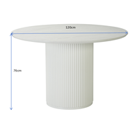 Table basse ronde minimaliste moderne pour appartement et hôtel, durable, écologique, en MDF blanc, design nordique élégant