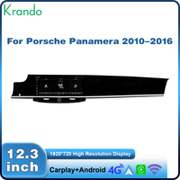 Krando 12,3-Zoll Android Autoradio Multimedia-System für Porsche Panamera 2011 - 2016, Fahrzeug-Headunit mit Wireless Carplay, 4G WIFI und Playstore