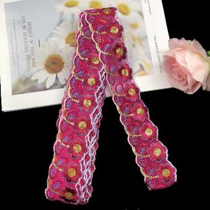 Adorno de encajes africanos para ropa, bordado de lentejuelas de 5cm de ancho, gran oferta - Product Image 3