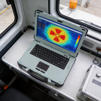 Nouvel ordinateur portable robuste de 15,6 pouces, IP65, résistant aux chutes, PC industriel gris, pour inspection pétrolière et gazière monté sur véhicule, anglais, Intel I7