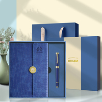 Ensemble de carnet de notes A5 de luxe personnalisé, couverture rigide en PU, journal d'affaires avec stylo, coffret cadeau promotionnel pour le bureau