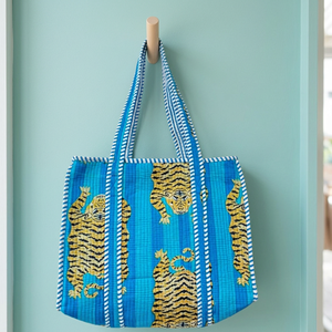 Sacs de rangement traditionnels indiens faits à la main en coton imprimé à la main, matelassés, grande capacité - Product Image 3
