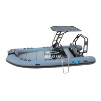 Haute qualité 16ft Rib480 coque semi-rigide en fibre de verre Orca Hypalon/Pvc bateaux de pêche gonflables à vendre