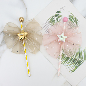 Décoration de gâteau d'anniversaire pour fille, nœud, bâton, petite princesse, <span class=keywords><strong>prince</strong></span>, ange - Product Image 1