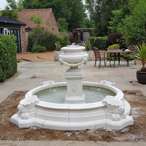 การตกแต่งสวนที่ทันสมัยหินน้ำตกกลางแจ้งหินอ่อนสำหรับตกแต่งในที่สาธารณะ - Product Image 1