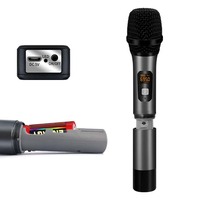 Microphone sans fil professionnel pour scène Microfonos Uhf Dynamic Karaoke Wireless Microphone System For Church