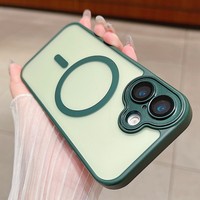 Coque de téléphone magnétique à chargement sans fil pour iPhone 17 Air 17 Pro Max 16E 16 15 14 13 12 11 Pro Max avec protection d'appareil photo