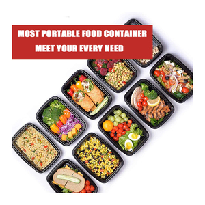 Disposable Eco-Friendly Plastic 1-Compartment Rectangle Meal Prep Containers Customizable Color Logo 1L Capacity Takeaway <strong>Food</strong> - Product Image 6