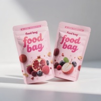 Sachet alimentaire vertical refermable avec fermeture éclair, impression en héliogravure, qualité alimentaire, résistant à l'humidité pour snacks et noix