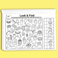 Bloc d'autocollants à chercher et trouver sur le thème des animaux, bloc d'activités à colorier et à assortir, jouets éducatifs créatifs pour enfants