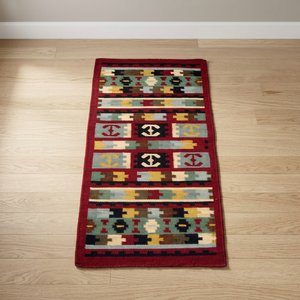 Handmade Wool 60 Count Kilim Dhurrie Reversible Woven Area <b>Rug</b> Modern Abstract Rectangle Non Slip Washable Living Room <b>Bedroom</b> - Product Image 2