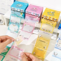 Boîte de notes autocollantes décoratives Snoopy en forme de dessin animé, à déchirer, pour journal intime d'étudiant